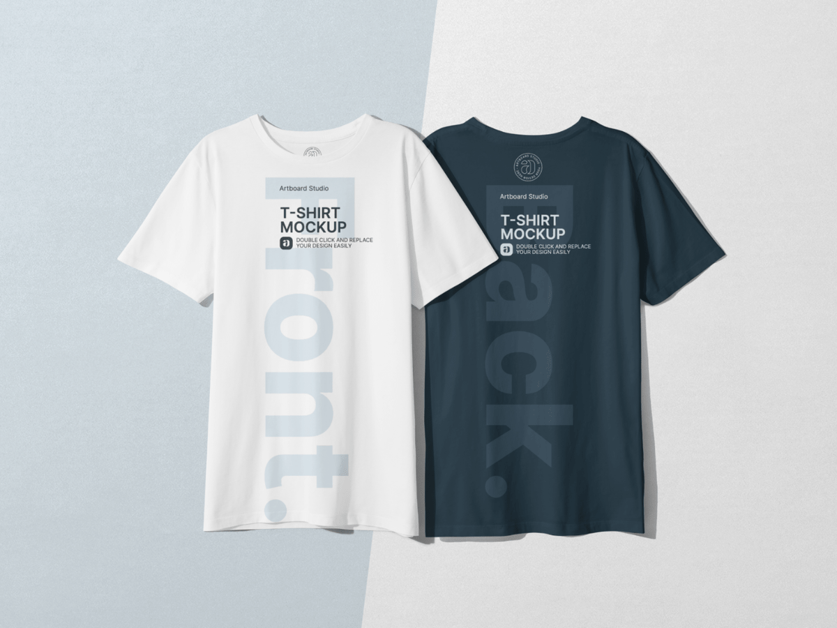 Just drag and drop your design using the smart layer, then pick your own . Front Back T Shirt Mockup Template