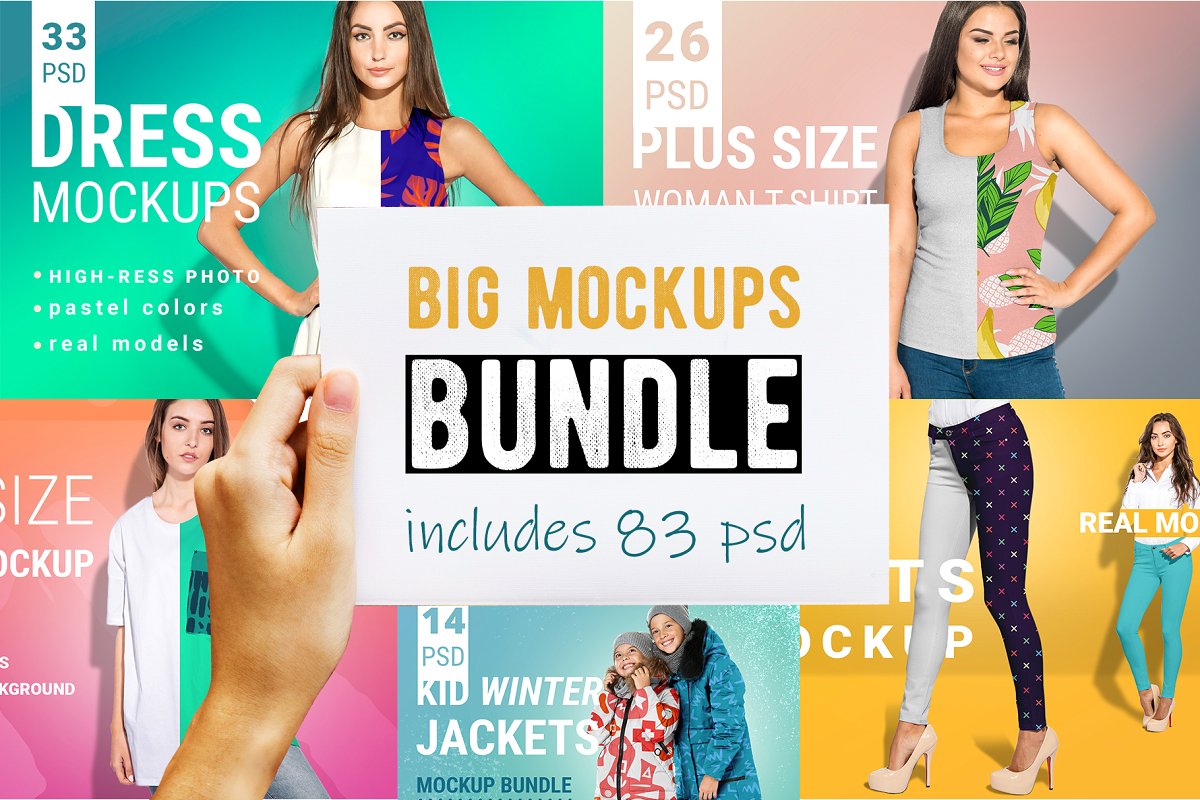High quality free mockups, and premium options. Sale Fashion Mockup Bundle 60 Off Graphic Design Resources